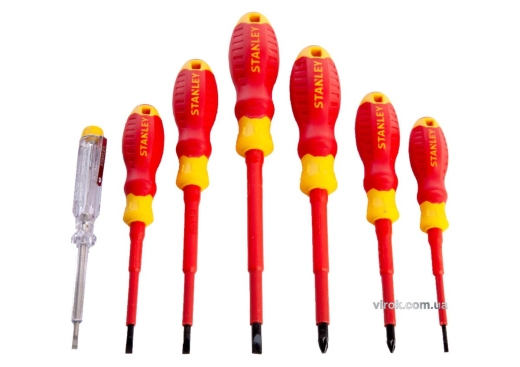Набор отверток диэлектрических STANLEY STHT60031-0 индикатор, SL, PZ, VDE до 1000 В, 7 шт - 1