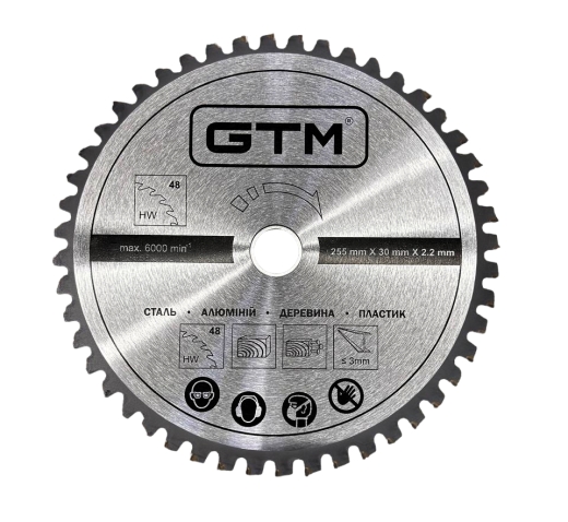 Диск пильний GTM 11435 255х30 мм Z48 універсальний - 1