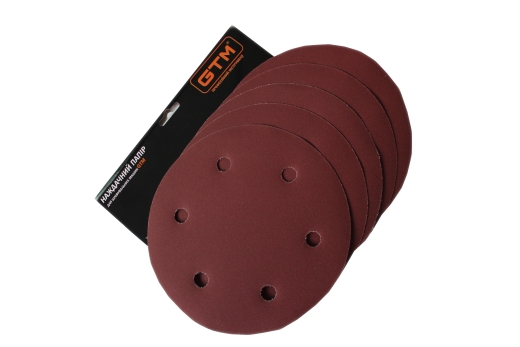 Круг шліфувальний GTM 10686 215 мм, P-100 на липучці 5 шт - 2