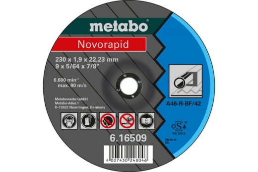 Відрізний диск Metabo Novorapid A 60-R, 230 мм вигнутий 616509000 Відрізний диск Metabo Novorapid A 60-R, 230 мм вигнутий 616509000