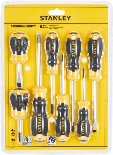 Набор отверток STANLEY STHT16167-0 "Cushion Grip S/DRIVER" 8 шт - 1