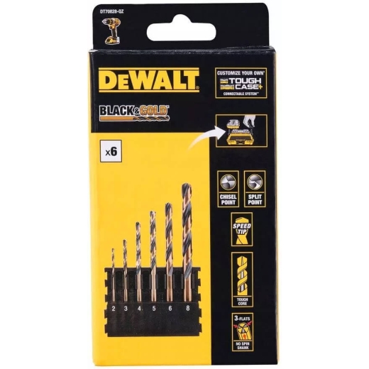 Касета зі свердлами по металу DeWALT DT70828, Black&Gold Касета зі свердлами по металу DeWALT DT70828, Black&Gold