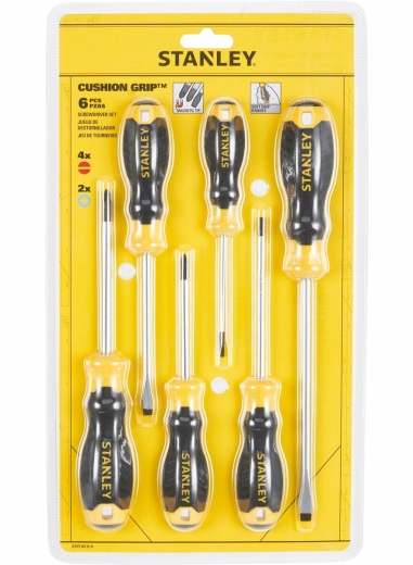 Набор отверток STANLEY STHT16172-0 "Cushion Grip S/DR" 6 шт - 1