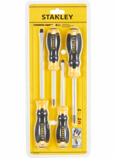 Набор отверток STANLEY STHT16169-0 "Cushion Grip S/DRIVER" 4 шт прецизионные - 1