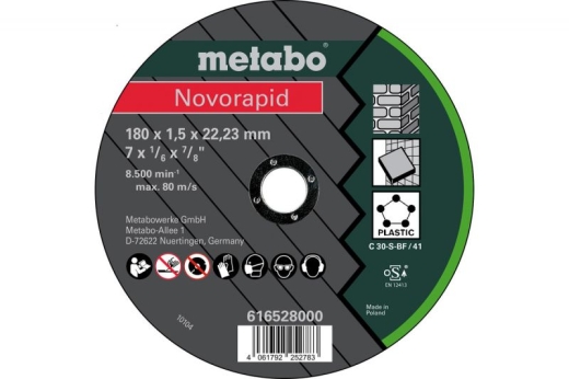 Відрізний універсальний диск Metabo Novorapid Universal C 30-S, 180X1.5X22.2 мм 616528000 Відрізний універсальний диск Metabo Novorapid Universal C 30-S, 180X1.5X22.2 мм 616528000