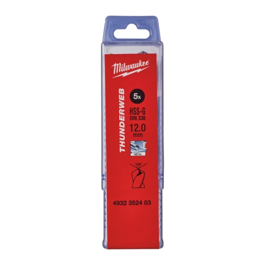Свердло по металу Milwaukee 4932352403 THUNDERWEB HSS-G 12x151 мм 5 шт. - 1