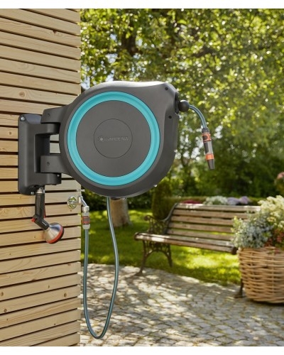 Котушка зі шлангом Gardena RollUp L Automatic настінна 30 м (18625-20) - 3