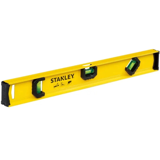 Рівень BASIC I-BEAM з алюмінію довжиною 450 мм з трьома капсулами STANLEY 0-42-073 Рівень BASIC I-BEAM з алюмінію довжиною 450 мм з трьома капсулами STANLEY 0-42-073