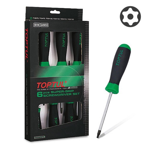 Набір викруток TOPTUL TORX з отвором T10-T40 6 од. GAAE0610 Набір викруток TOPTUL TORX з отвором T10-T40 6 од. GAAE0610