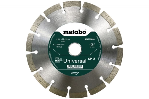 Алмазный универсальный диск Metabo SP Universal 180x2.2x22.23 мм 624309000 Алмазный универсальный диск Metabo SP Universal 180x2.2x22.23 мм 624309000