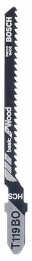 Пилочка для лобзика Bosch Basic for Wood T 119 BO, 5 шт Пилочка для лобзика Bosch Basic for Wood T 119 BO, 5 шт
