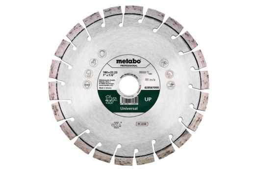 Алмазный универсальный диск Metabo Universal Professional 180x2.6x22.23 мм 628561000 Алмазный универсальный диск Metabo Universal Professional 180x2.6x22.23 мм 628561000