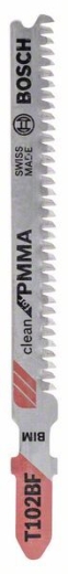 Пилочка для лобзика Bosch Clean for PMMA T 102 BF, 3 шт Пилочка для лобзика Bosch Clean for PMMA T 102 BF, 3 шт