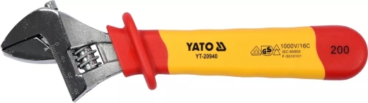 Ключ розвідний Yato 200 мм VDE (YT-20940) Ключ розвідний Yato 200 мм VDE (YT-20940)
