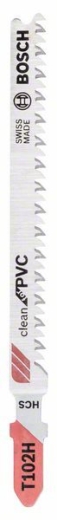 Пилочка для лобзика Bosch Clean for PVC T 102 H, 5 шт Пилочка для лобзика Bosch Clean for PVC T 102 H, 5 шт