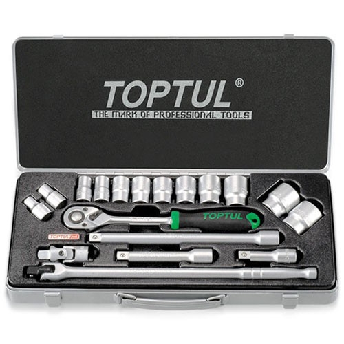 Набор головок с трещоткой TOPTUL 1/2" 18 ед. (6-гр.) GCAD1802 Набор головок с трещоткой TOPTUL 1/2" 18 ед. (6-гр.) GCAD1802