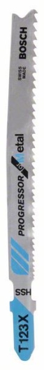 Пилочка для лобзика Bosch Progressor for Metal T 123 X, 100 шт Пилочка для лобзика Bosch Progressor for Metal T 123 X, 100 шт