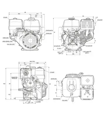 Двигатель бензиновый Honda GX390UT2X SX Q4 OH - 6
