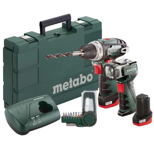 Аккумуляторный шуруповерт Metabo PowerMaxx BS + Фонарь Metabo PowerMaxx ULA LED (600080530) - 1