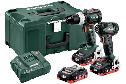 Комплект аккумуляторного инструмента Metabo Combo Set 2.1.11 SB 18 LT BL + SSD 18 LTX 400 BL 3*4.0 Ач LiHD (685124960) - 1