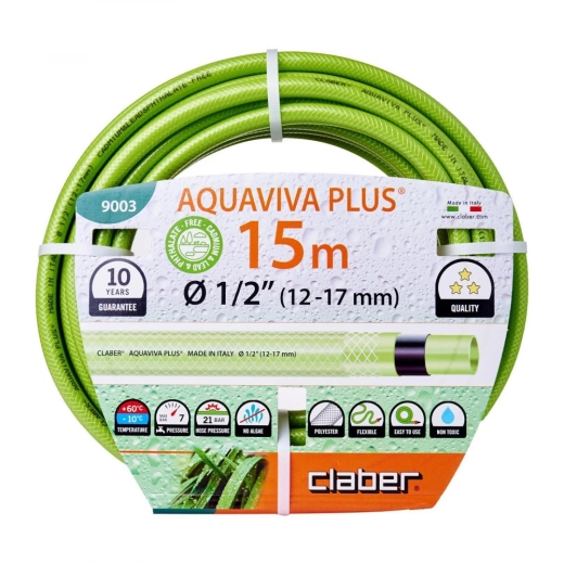 Шланг для полива Claber Aquaviva Plus 9003 15 м 1/2" - 1