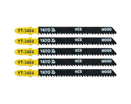 Пильные полотна по дереву YATO HCS 10TPI, 100/75 мм, хвостовик Т, 5 шт - 1