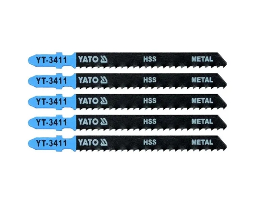 Пильные полотна обратного реза по металлу YATO HSS 8TPI, 100/75 мм, хвостовик Т, 5 шт - 1