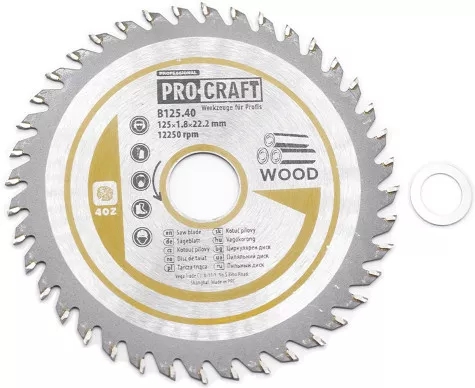 Пильный диск по дереву Procraft B125.40, 40T (012540) - 1