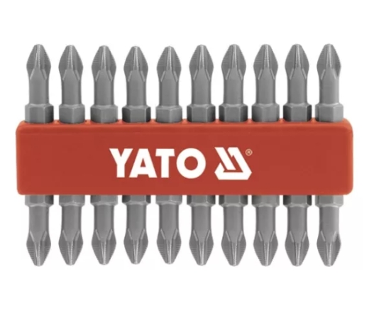 Насадка отверточная двухсторонняя YATO YT-0481 Philips РН2-PH2, L=65 мм 10 шт - 1