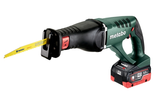 Аккумуляторная сабельная пила Metabo ASE 18 LTX 2*5.5 Ач (602269660) - 1