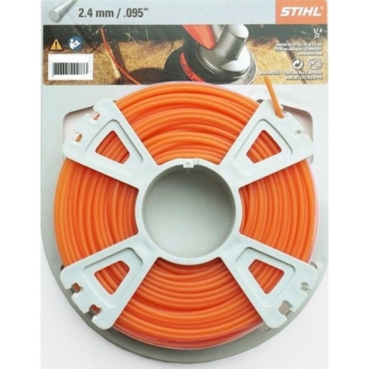 Косильная струна STIHL Ø2,4 мм х 83 м круглая с углублением (малошумная) - 1