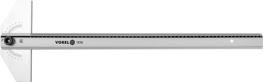 Угольник установочный алюминиевый VOREL 18356 l= 600 мм, 2 стороны 0-90°, с метрической шкалой - 1