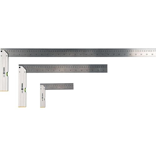 Уголки с уровнем VOREL 18390 L=150/400/700 мм, метрическая и дюймовая шкала, алюминий+сталь, 3 шт - 1