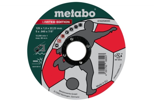 Отрезной диск Metabo Limited Edition Soccer INOX A 60-R, 125x1x22.23 мм 616259000 - 1