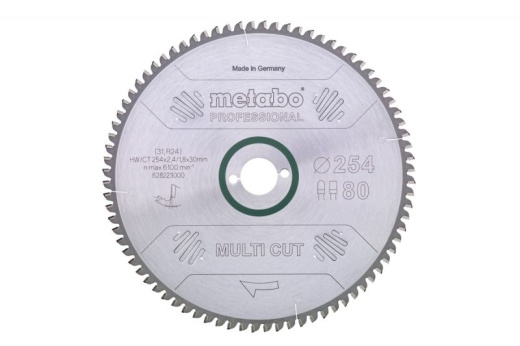 Пильный диск Metabo Multi cut HW/CT 254х2.4/1.8x30, Z80 FZ/TZ 5° нег. 628223000 - 1