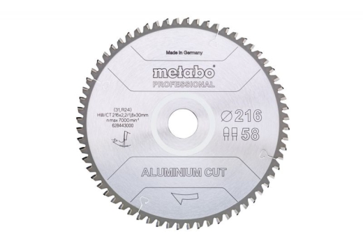 Пильный диск Metabo Aluminium cut HW/CT 254х2.4/2x30, Z72 FZ/TZ 5° от. 628447000 - 1