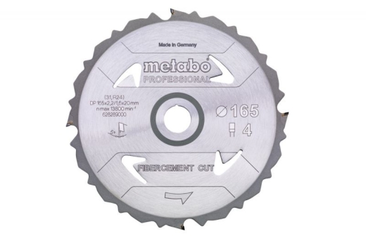 Пильный диск Metabo Fibercement cut PCD 160х2.2/1.6x20, Z4 FZ 5° 628287000 - 1