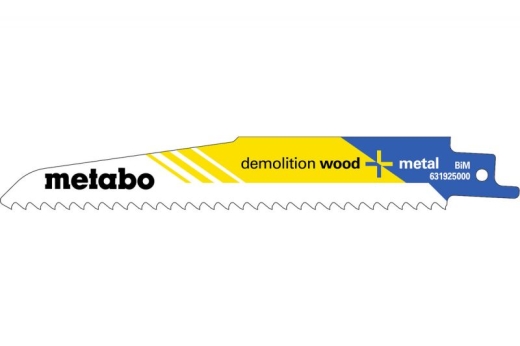 Сабельное полотно Metabo Demolition Wood and Metal 150x1.6 мм, 5 шт 631925000 - 1