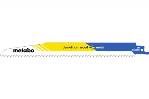 Сабельное полотно Metabo Demolition Wood and Metal 225 мм, 5 шт 631926000 - 1