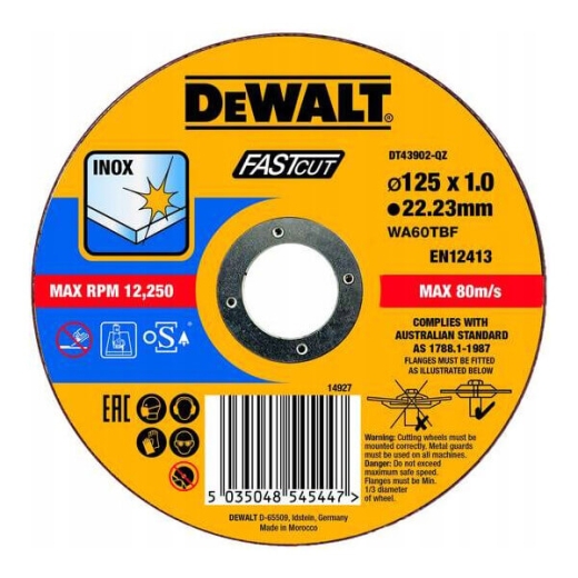 Диск відрізний DeWALT DT43902 125 мм - 1