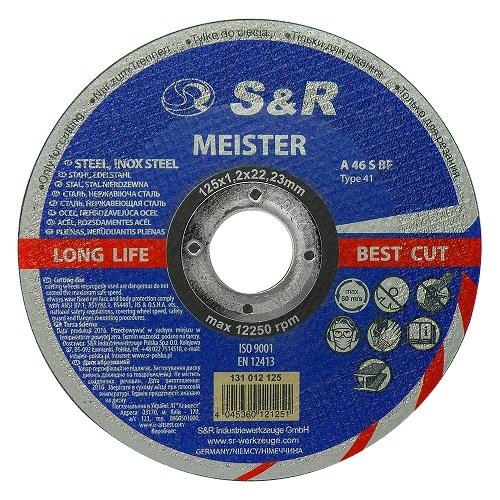 Круг отрезной S&R Meister A 46 S BF 125x1,2x22,2 (131012125) - 1