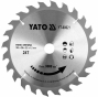 Диск пильный по дереву с победитовыми напайками Yato YT-60621 (185x20x2.2x1.5 мм), 24 зубцов - 1