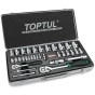 Набор головок с трещоткой TOPTUL 1/4", 1/2" 34 ед. GCAD3401 - 1