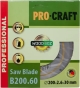 Пильный диск по дереву PROCRAFT B200.60, 60T (020060) - 2