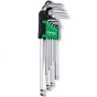 Набор шестигранников дюймовых с шаром TOPTUL 1/16"-3/8" 9 ед. GBAL0901 - 1