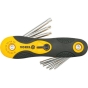 Ключ TORX L-подібний VOREL 56507 розкладний, Т9-Т40 Cr-V, 8 елем. - 1