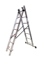 Лестница алюминиевая трёхсекционная GTM KME307 3x7 ступенек 1.9-4.07м - 2