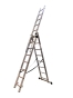 Драбина алюмінієва трисекційна GTM KME308 3x8 сходинок 2.18-4.88м - 1