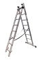 Драбина алюмінієва трисекційна GTM KME308 3x8 сходинок 2.18-4.88м - 2