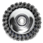 Щетка чашечная прямая S&R 125 мм, стальная плетеная проволока - 2